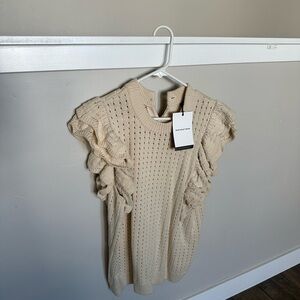 Who What Wear Beige Knit Sweater